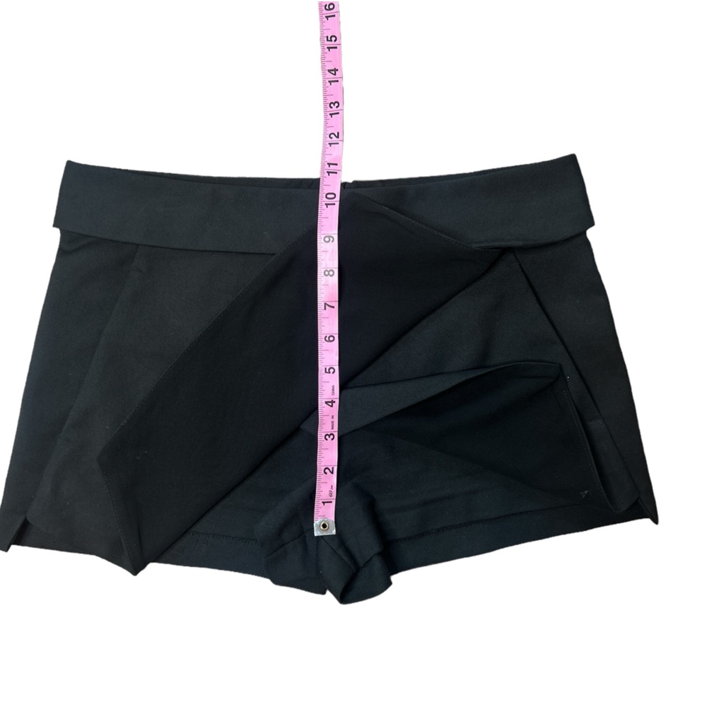 Zara Basic Asymmetrical Black Skort Size Small - image 6